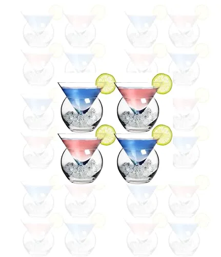 Sophisticated Stemless Martini Glasses with Chiller Premium