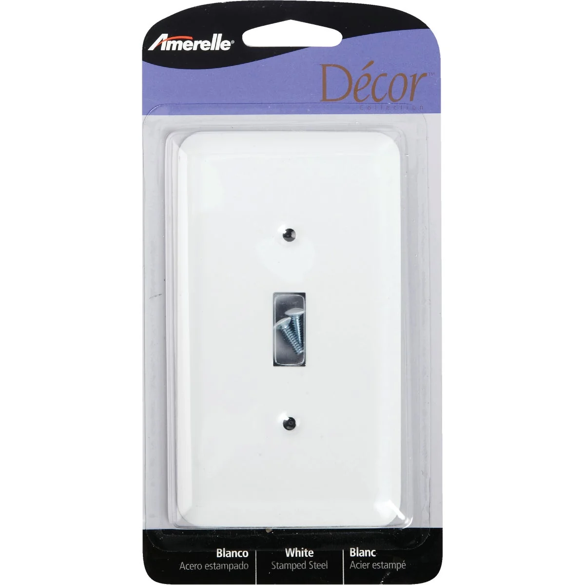 Genuine Amerelle 1-Gang Stamped Steel Toggle Switch Wall Plate White Expertly Made