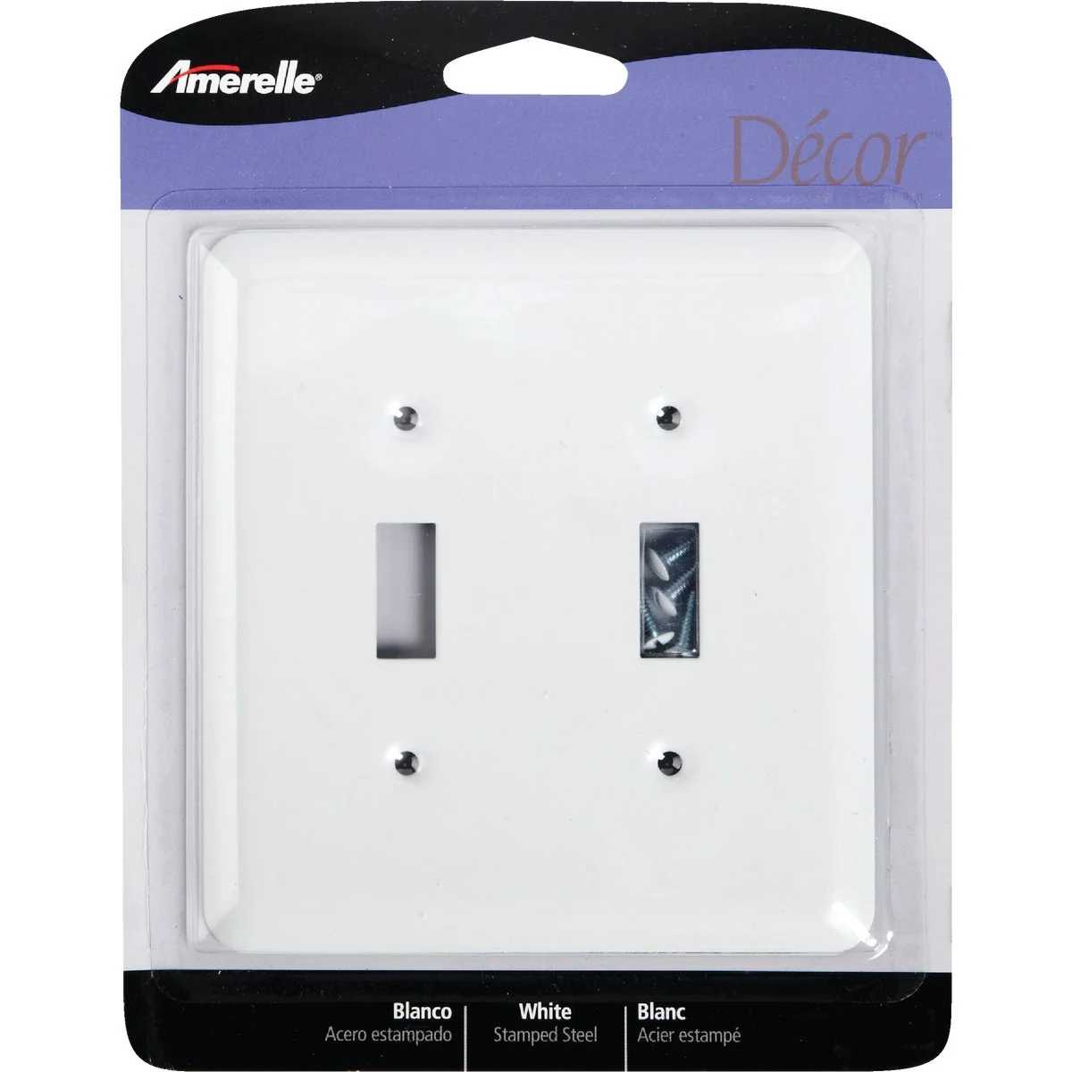 Eco-Friendly Amerelle 1-Gang Stamped Steel Toggle Switch Wall Plate White Quality