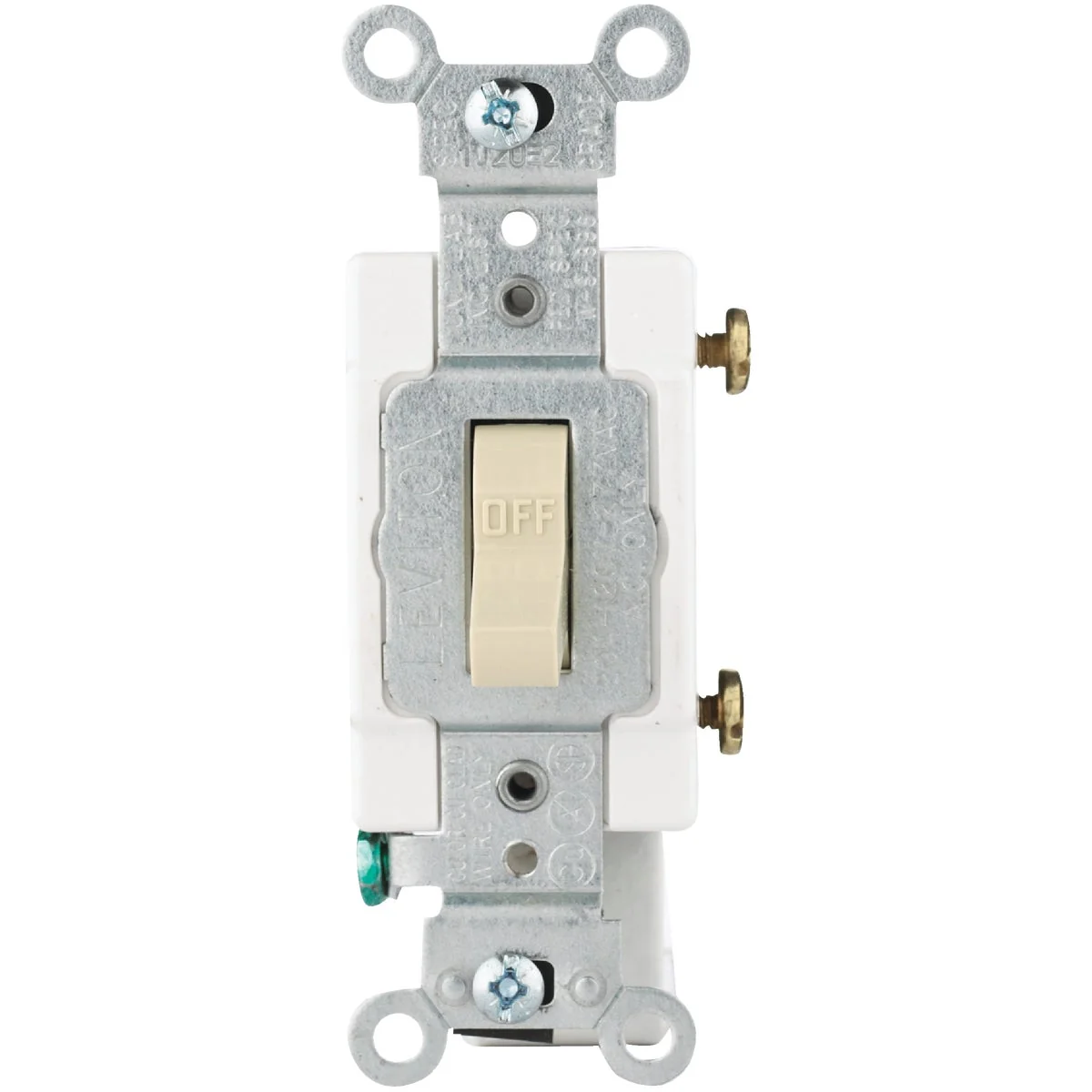 Certified Leviton Commercial Grade 15 Amp Toggle Single Pole Switch Ivory Environmentally Friendly