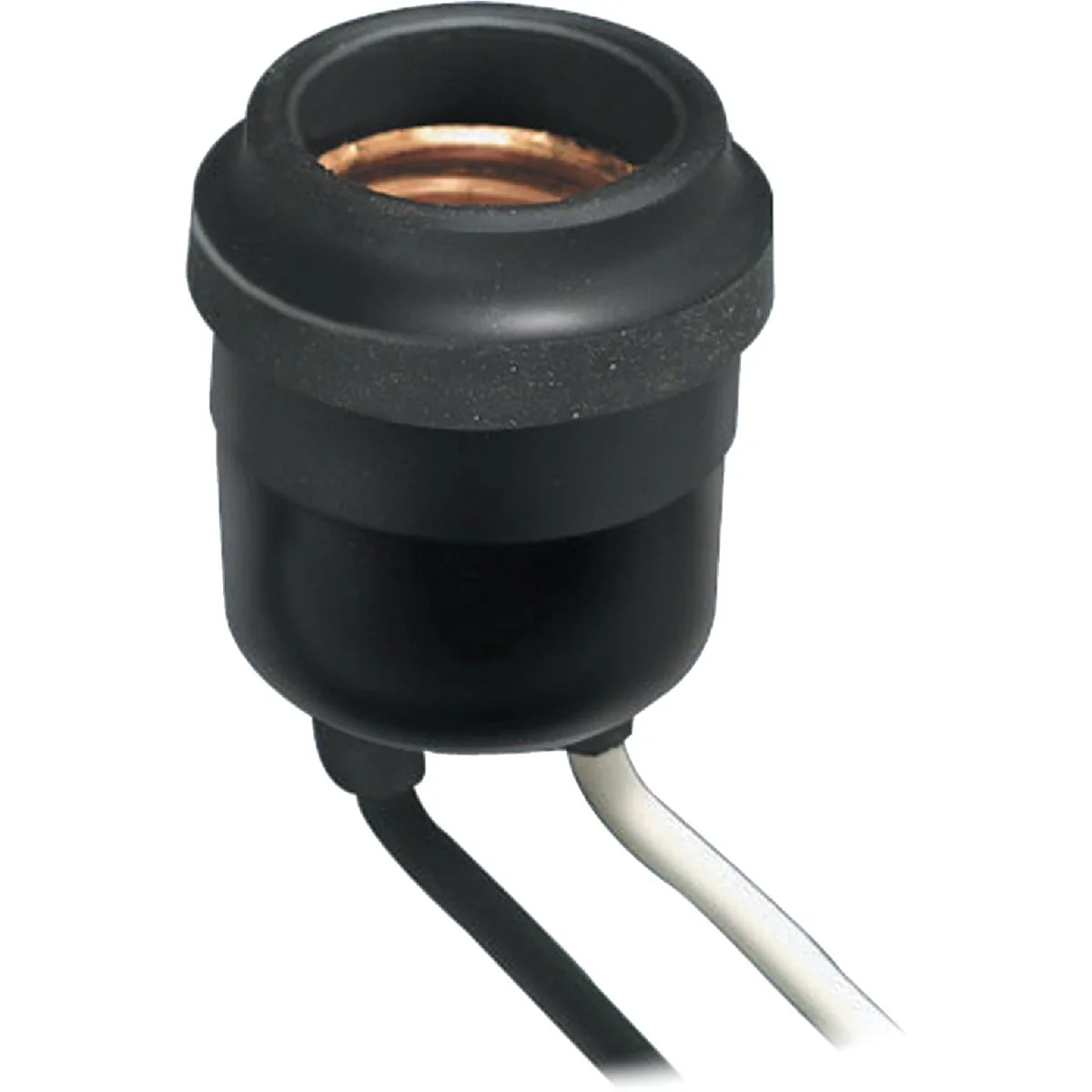 Artisan Leviton Weatherproof Medium Base Black Lamp Socket Contemporary