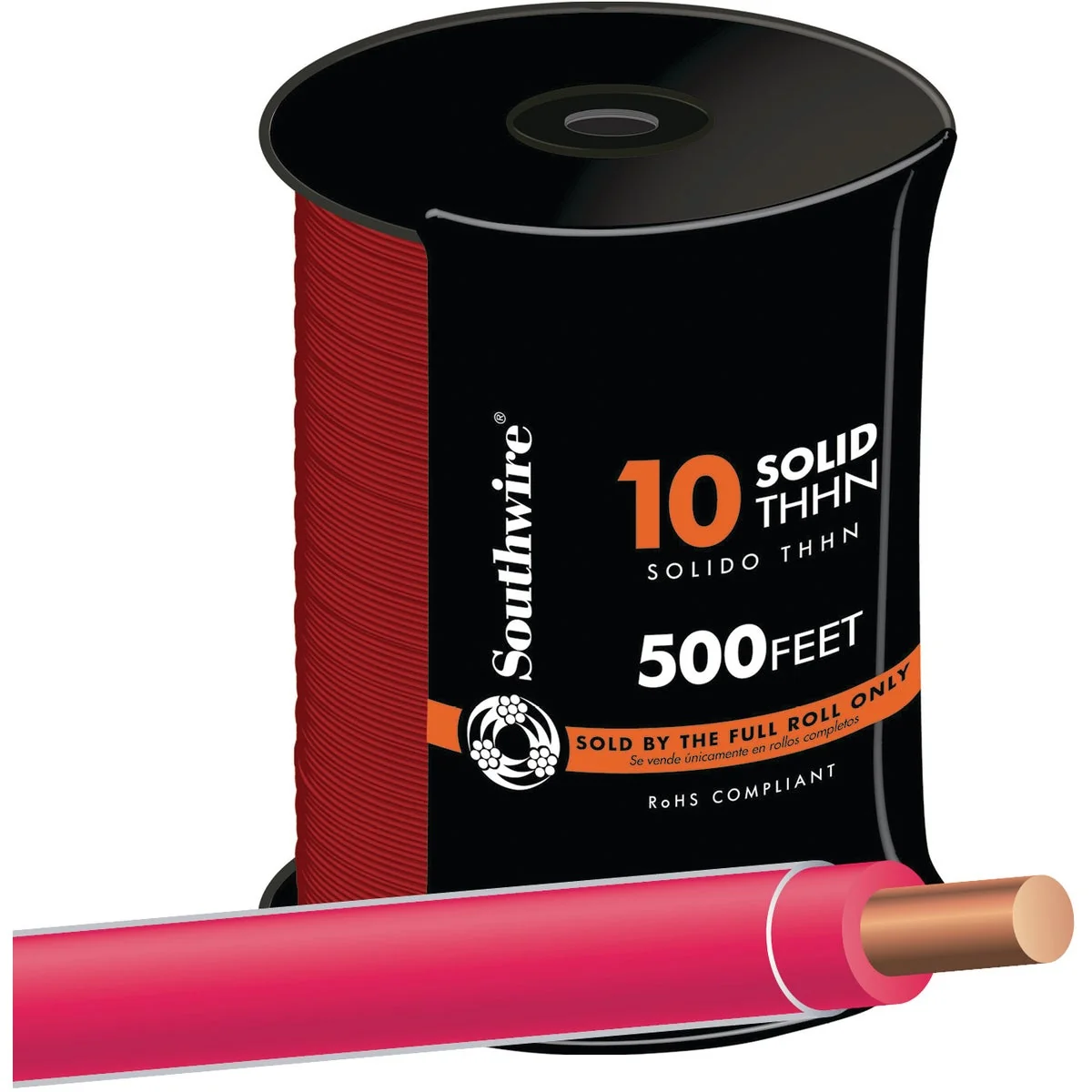 Enhanced Southwire 500 Ft. 10 AWG Solid Red THHN Electrical Wire Excellent