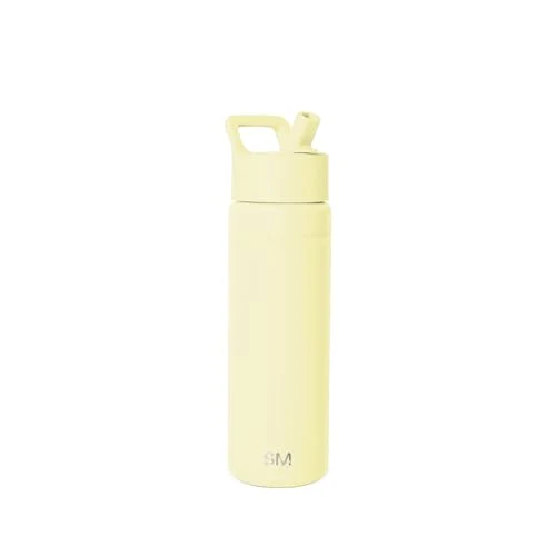 Smooth Insulated Water Bottle with Straw Clean