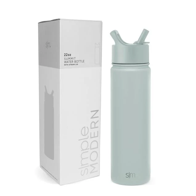 Verified Water Bottle with Straw Lid Vacuum Insulated Stainless Steel Metal Cup Bottles Easy-to-Use