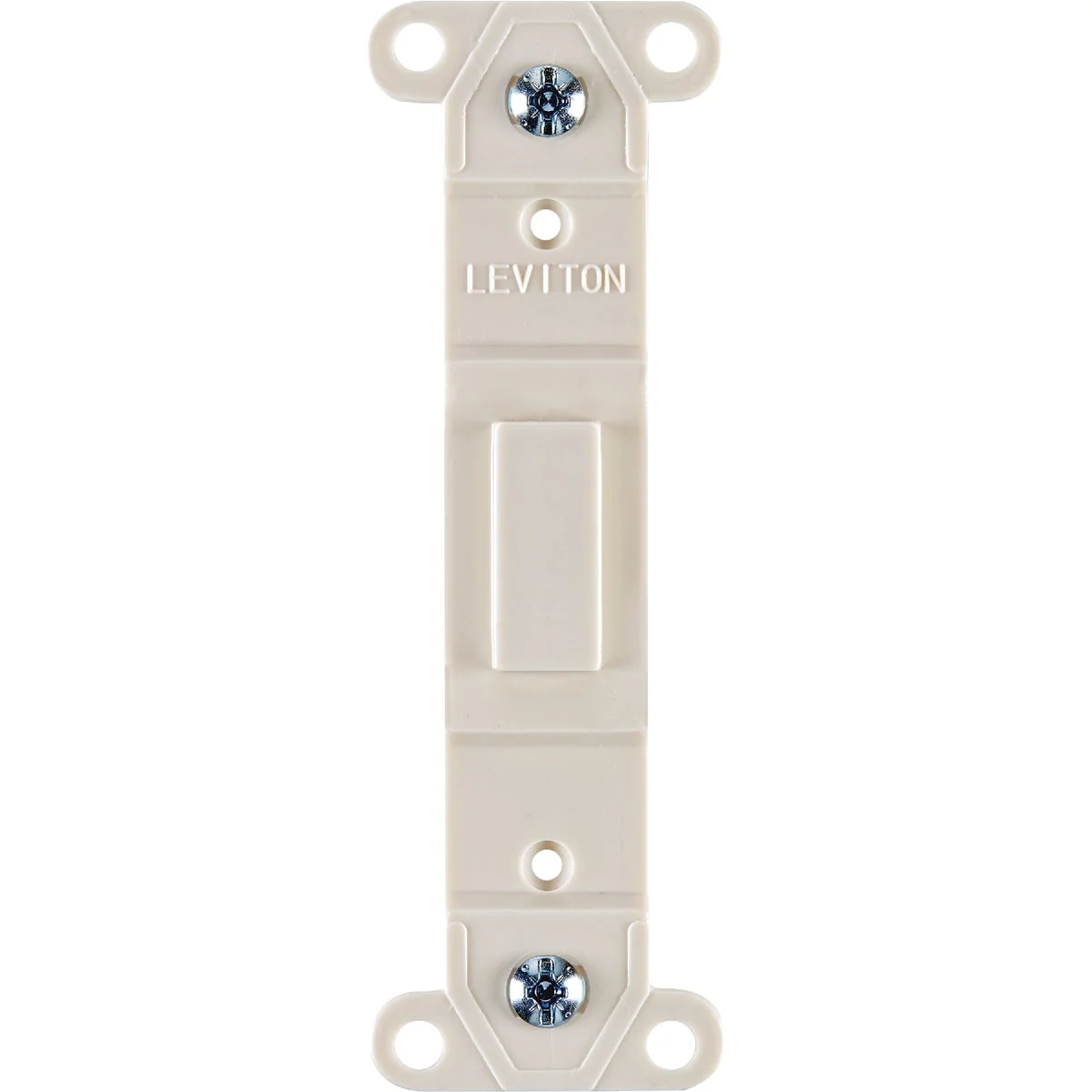 Unique Leviton Light Almond Blank Toggle Wall Plate Insert Solid