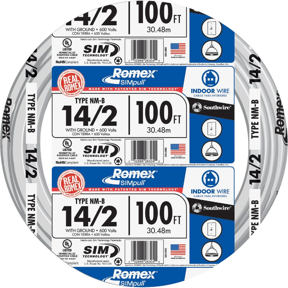 User-Friendly Romex 100 Ft. 14-2 Solid White NMW G Electrical Wire Fast