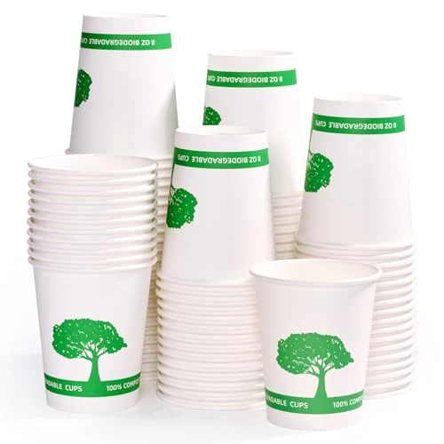 Premium Material 400 Pack Compostable Paper Cups 400 Count Healthy
