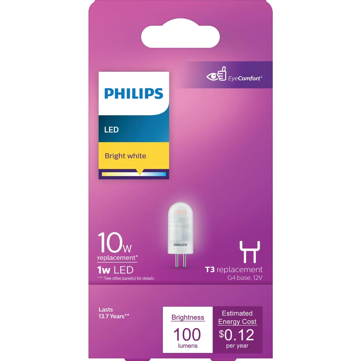 Pure Philips 1.5W Frosted T3 Bi-Pin LED Landscape Low Voltage Light Bulb Fine Crafted