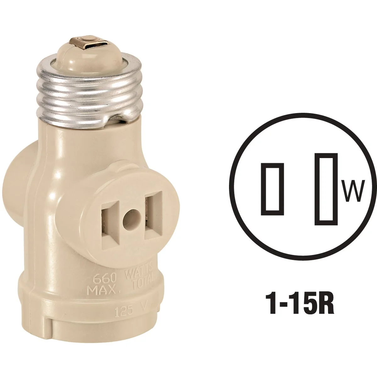 Top-Quality Leviton Ivory 125V Socket Adapter Original
