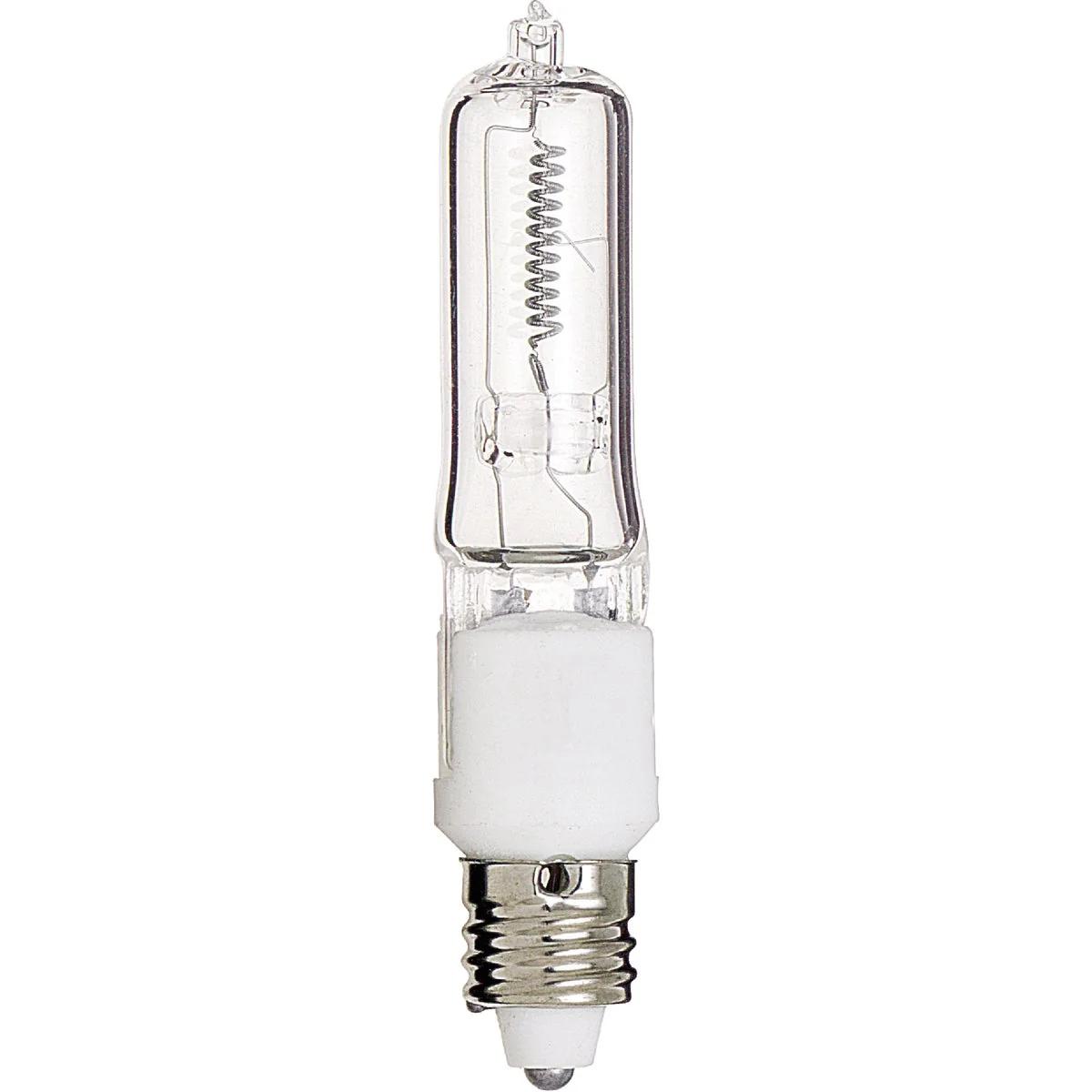 Artisan Satco 75W 120V Clear Mini Candelabra Base T4 Halogen Special Purpose Light Bulb Premium