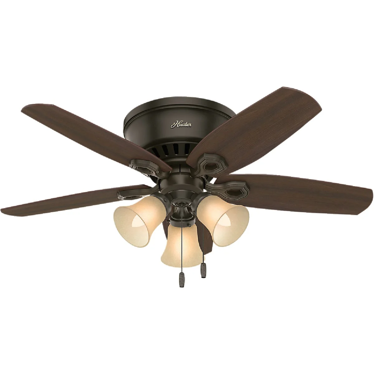 Proven Hunter Builder Low Profile 42 In. New Bronze Ceiling Fan with Light Kit Official