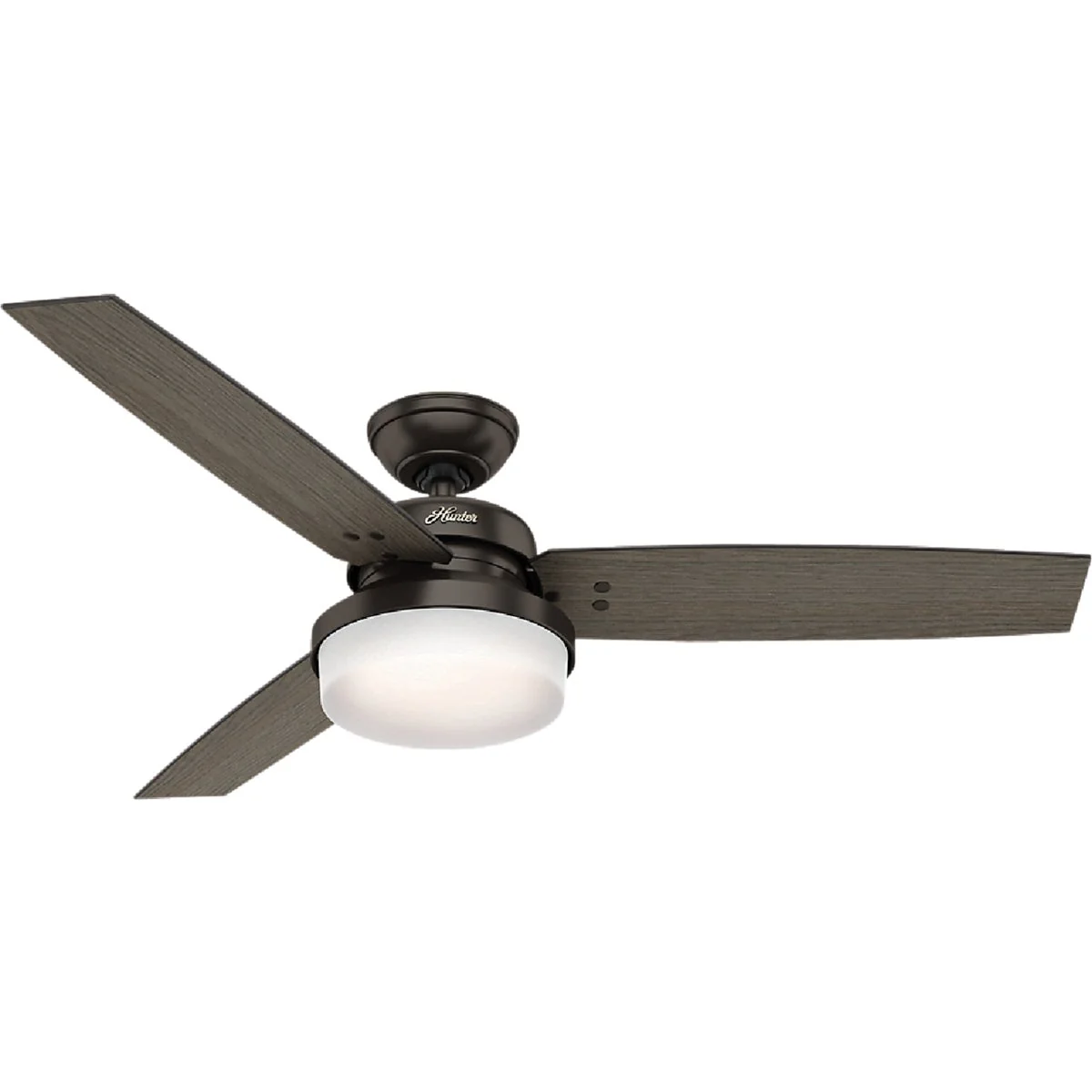 Classic Hunter Sentinel 52 In. Premier Bronze Ceiling Fan with Light Kit and Handheld Remote Control Breathable