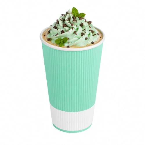Responsible Ripple Wall Coffee Cup 500 Count 16 Ounce Insulated Hot Beverage Cup Disposable Non Certified