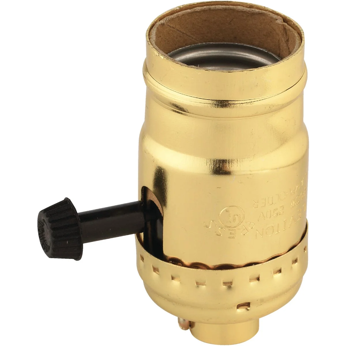 Quality Leviton Turn-Knob Medium Base Brass Lamp Socket Unique