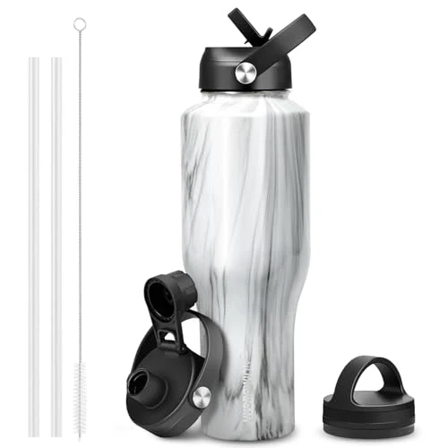 Contemporary 40 oz Insulated Water Bottle with Straw fit in Car Cup Holder Next-Generation
