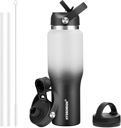 Green 40 oz Insulated Water Bottle with Straw fit in Car Cup Holder Versatile