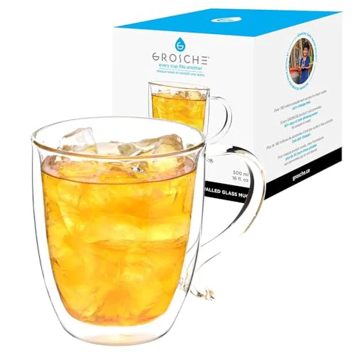 Official Cyprus Double Wall Glass Mug For Coffee Pure