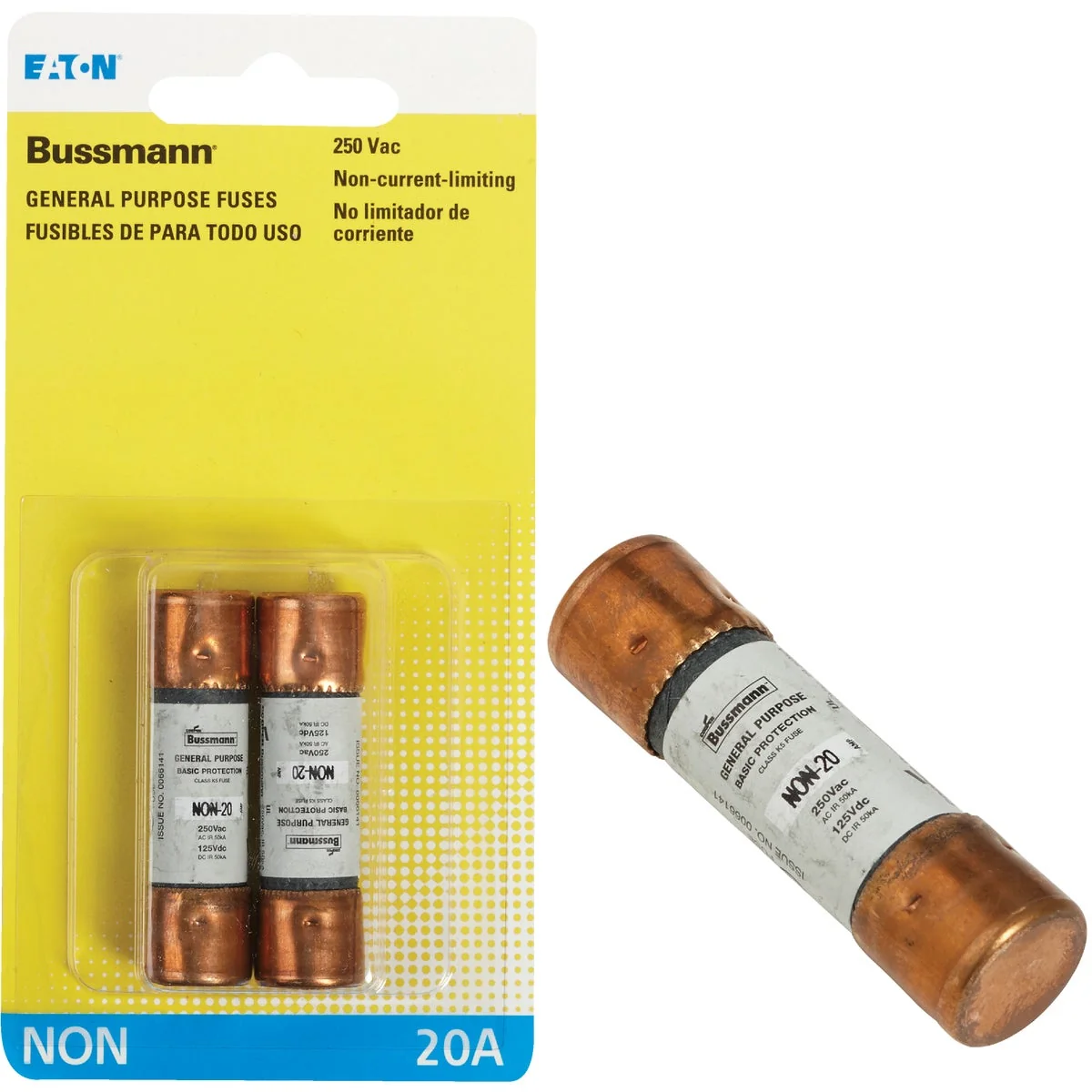 Trusted Bussmann 20A NON Cartridge General Purpose Cartridge Fuse 2-Pack Versatile