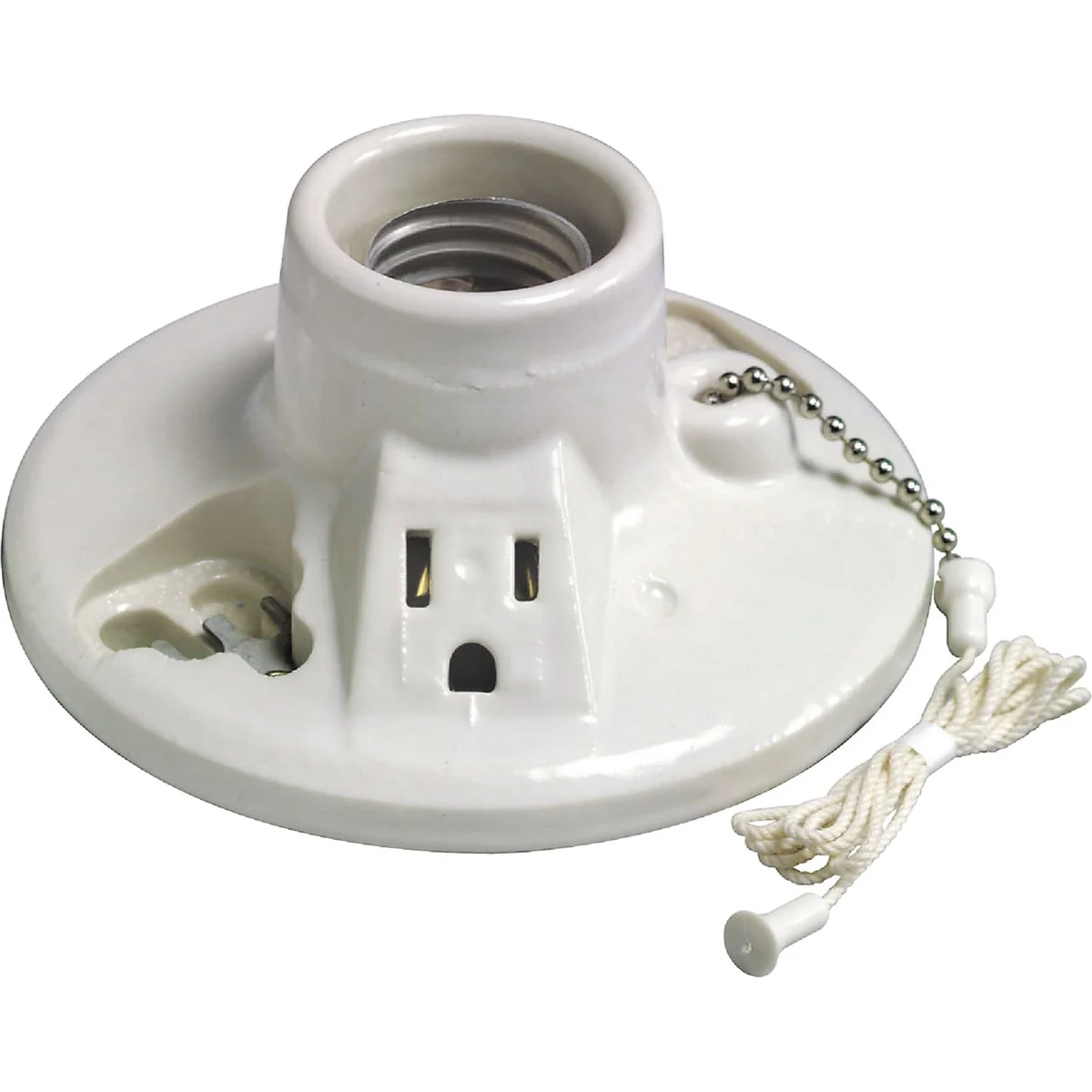 Eco-Friendly Leviton White Porcelain Incandescent Lampholder Functional