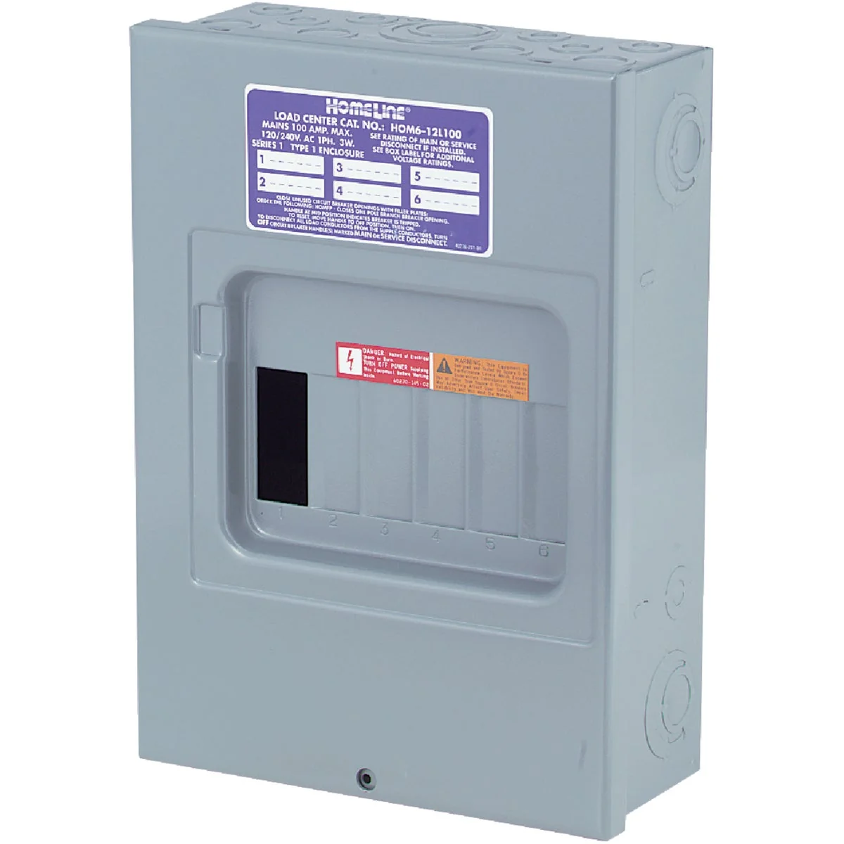Dependable Square D Homeline 100A 6-Space 12-Circuit Indoor Main Lug Surface Mount Load Center Comfortable