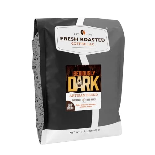 Versatile Seriously Dark Artisan Blend Drip Ground Coffee 80 Ounce Secure