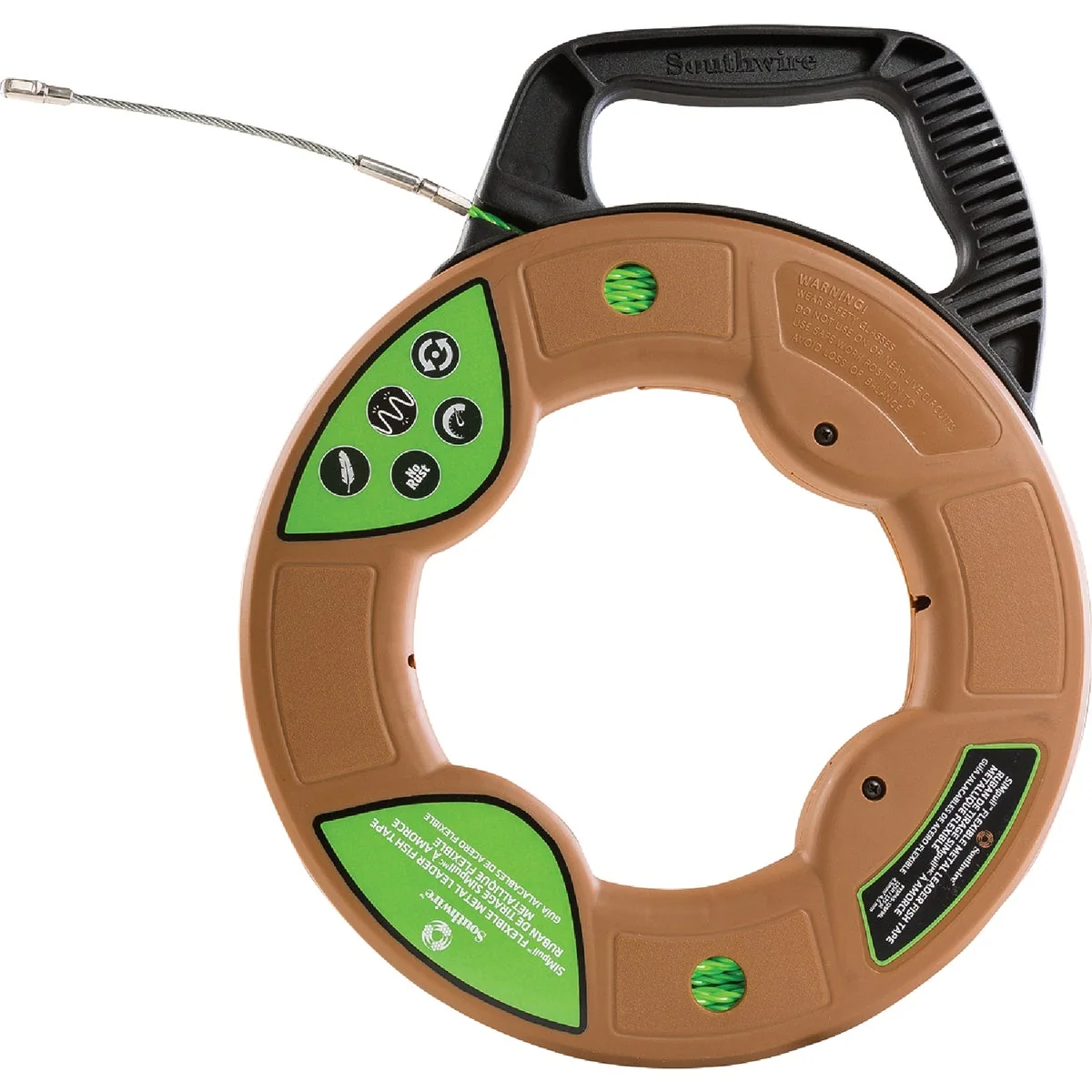 Convenient Southwire SIMpull 4.5mm W. x 125 Ft. L. Flexible Polymer Fish Tape Premium