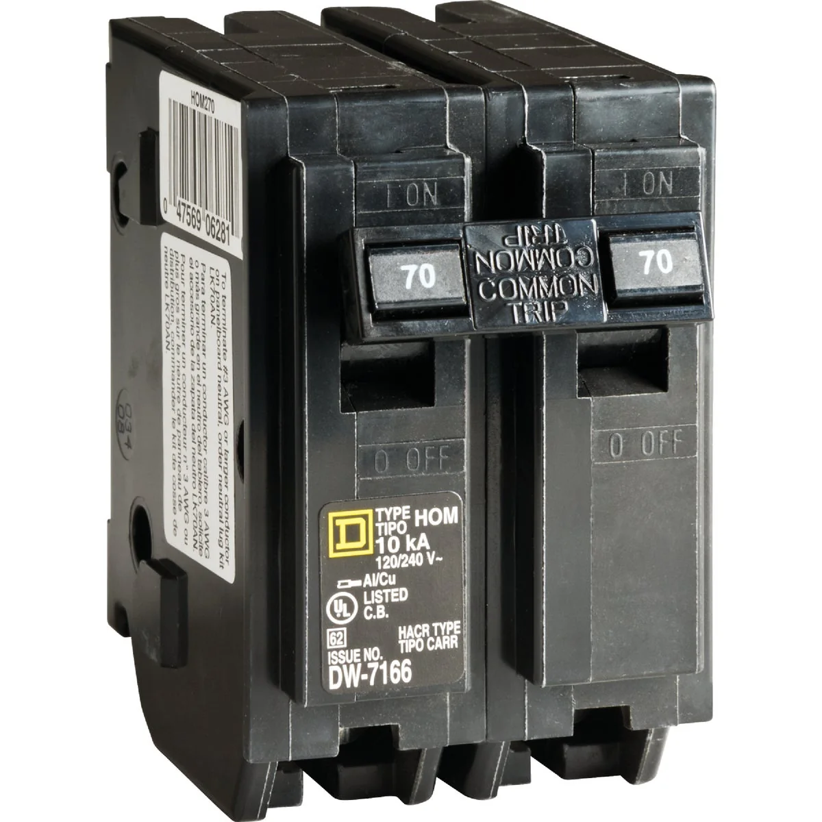 High-Grade Square D Homeline 70A Double-Pole Standard Trip Circuit Breaker Dependable