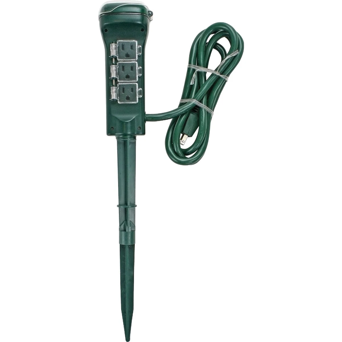 Flexible Prime 15A 125V 1875W Green Outdoor Timer Power Stake Professional