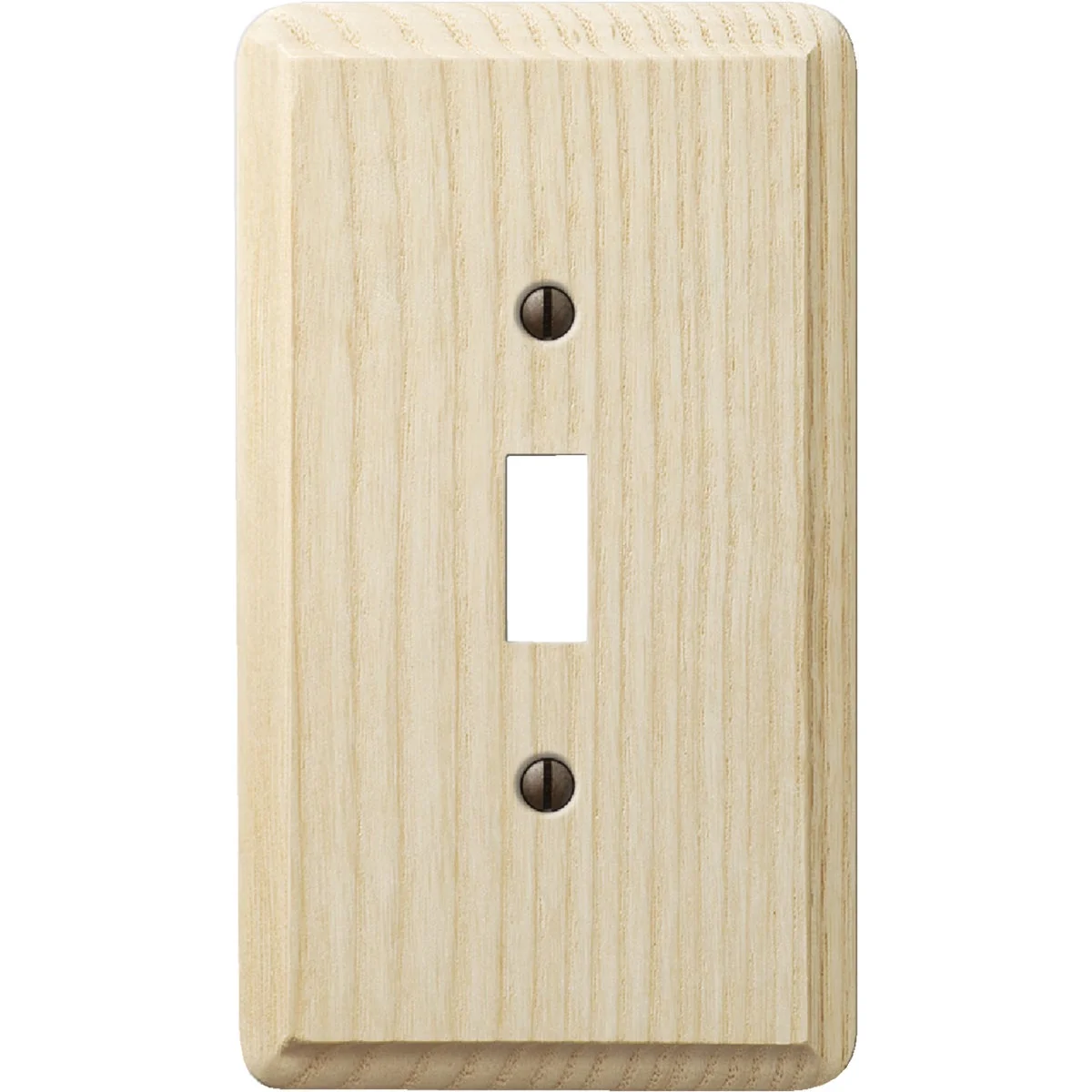 High-Grade Amerelle 1-Gang Solid Ash Toggle Switch Wall Plate Unfinished Ash High-End
