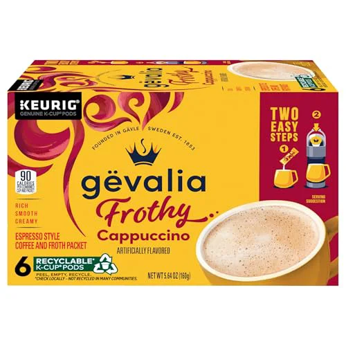 Modern Kaffe 2-Step K-Cup Froth Packets Cappuccino Espresso 6 Count Pack of 3 18 Count Contemporary