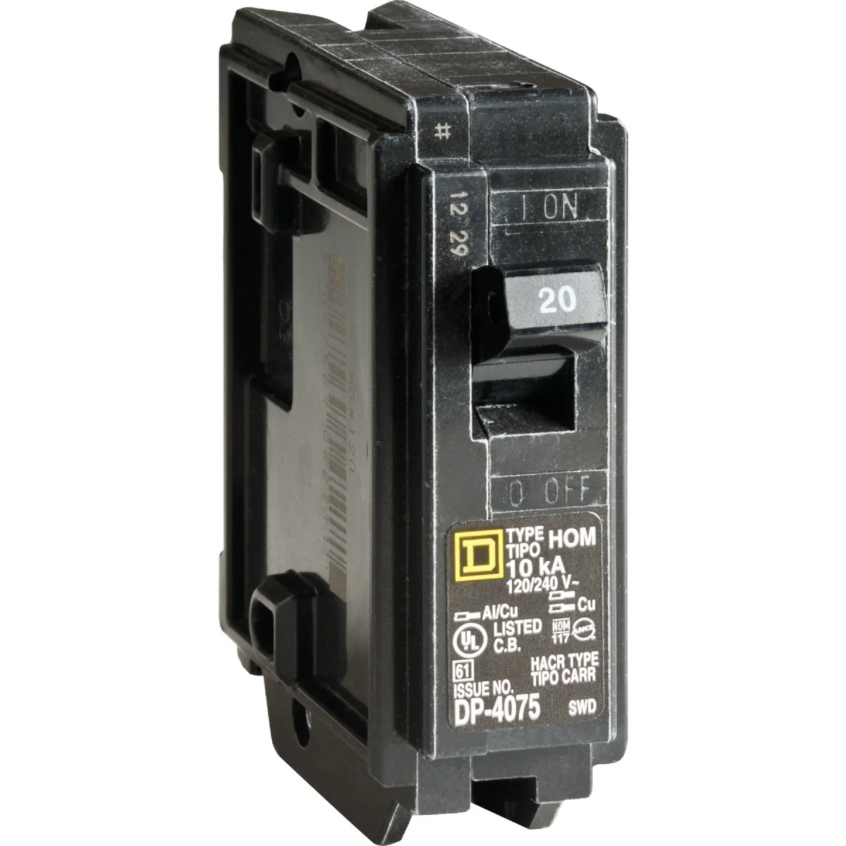 Environmentally Friendly Square D Homeline 20A Single-Pole Standard Trip Circuit Breaker Top-Quality