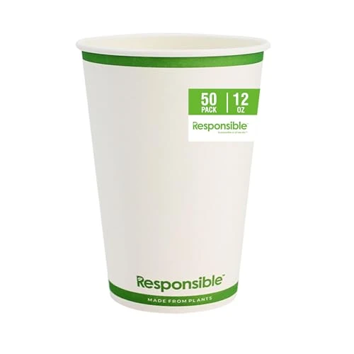 Carefully Designed Compostable 12 oz Paper Cups 50 Count Next-Generation