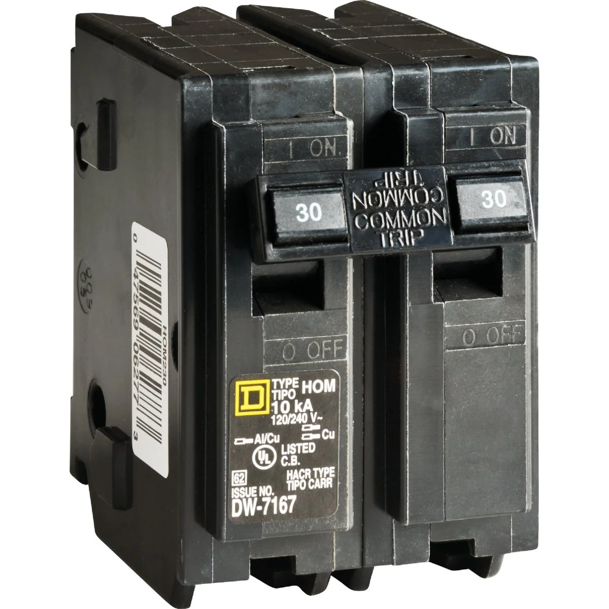 High-Performance Square D Homeline 30A Double-Pole Standard Trip Circuit Breaker Durable