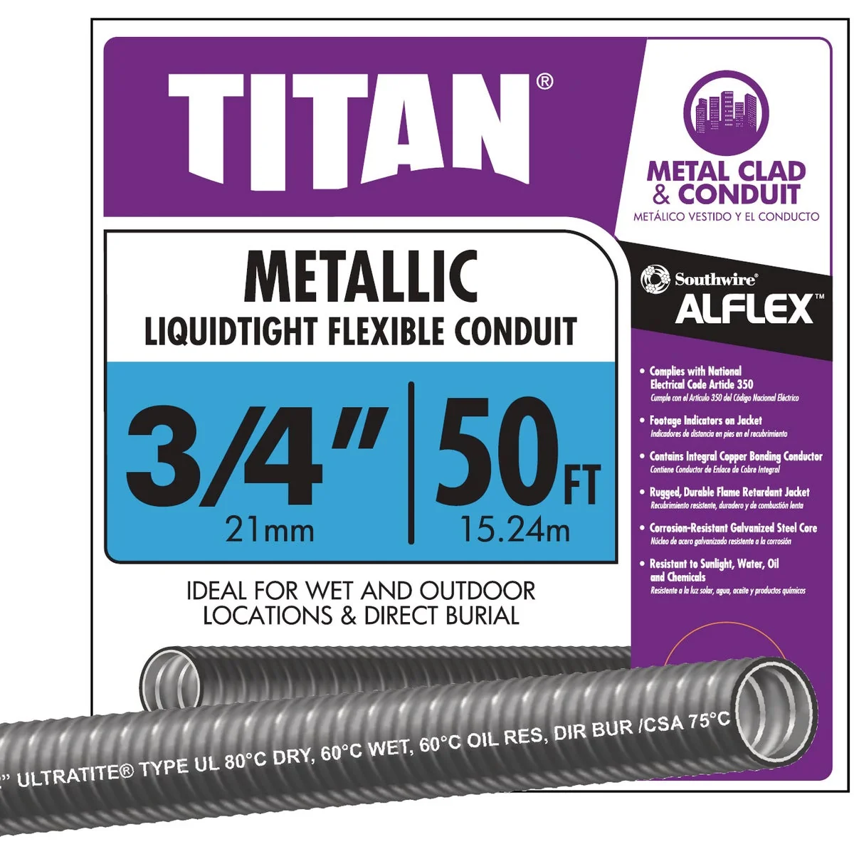 User-Friendly Southwire 3 4 In. x 50 Ft. Flexible Flexible Metal Conduit Easy-to-Use