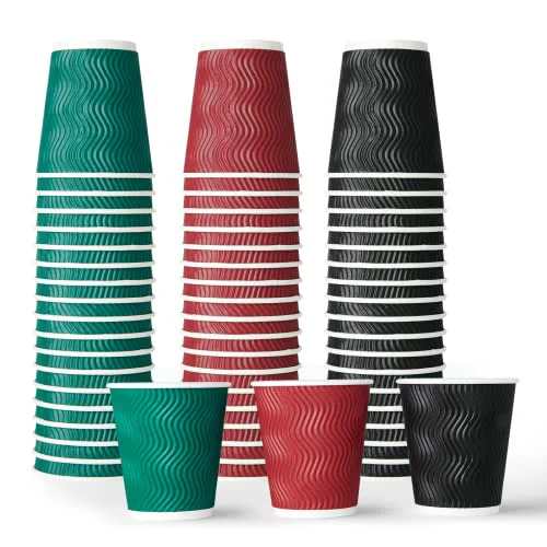 Contemporary 10 oz Insulated Paper Coffee Cups 120 Count High-Quality