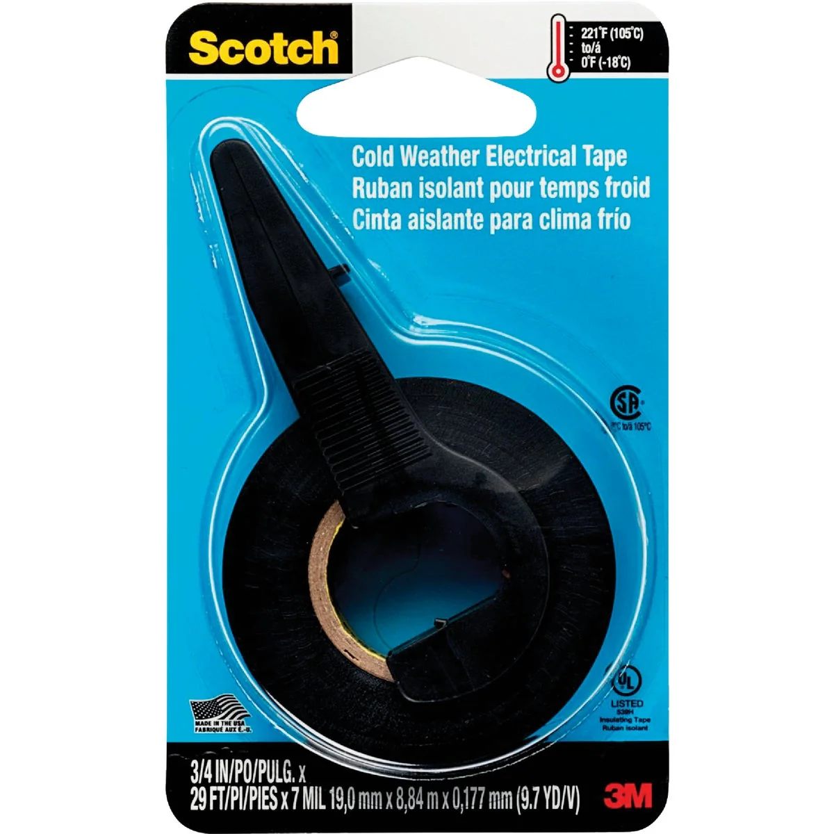 Quality 3M Scotch Cold Weather 3 4 In. x 350 In. Vinyl Plastic Electrical Tape Professional