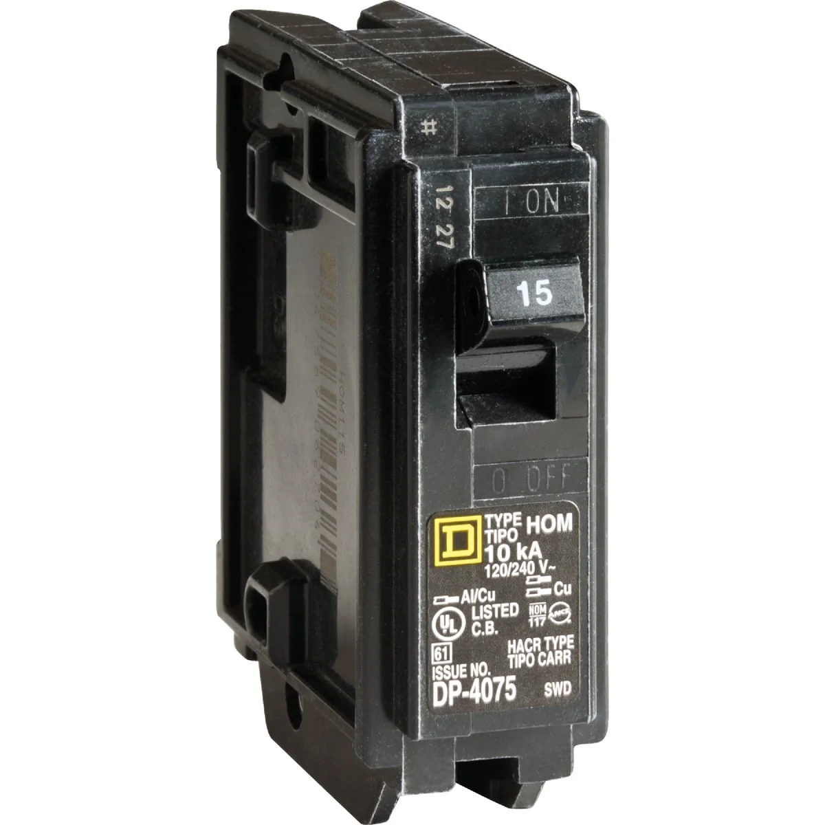 Selected Square D Homeline 15A Single-Pole Standard Trip Circuit Breaker Easy-to-Use