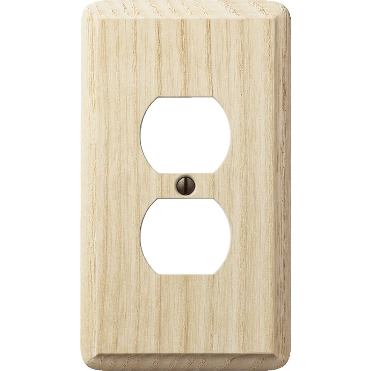 Fast Amerelle 1-Gang Solid Oak Outlet Wall Plate Unfinished Ash Optimized