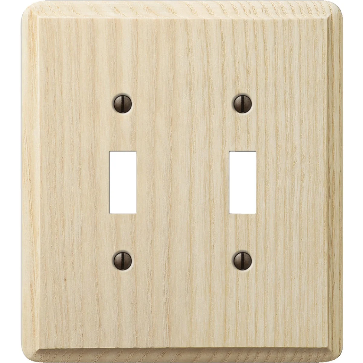 Breathable Amerelle 2-Gang Solid Ash Toggle Switch Wall Plate Unfinished Ash Stylish