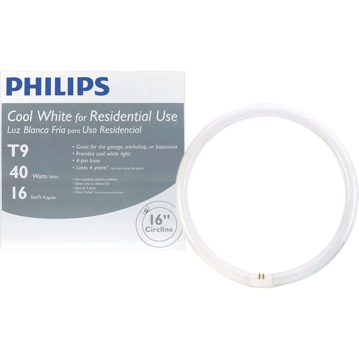 Healthy Philips 40W 16 In. Cool White T9 4-Pin Circline Fluorescent Tube Light Bulb Trusted