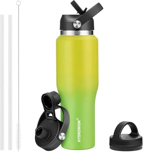 Selected 40 oz Insulated Water Bottle with Straw fit in Car Cup Holder Detailed