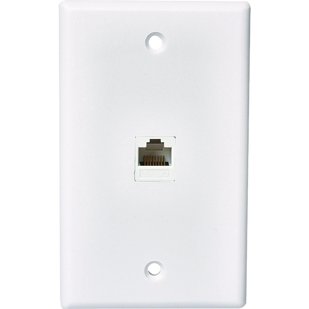 Minimalist RCA White Flush Mount Plastic CAT 5E 6 Data Phone Wall Jack Responsible