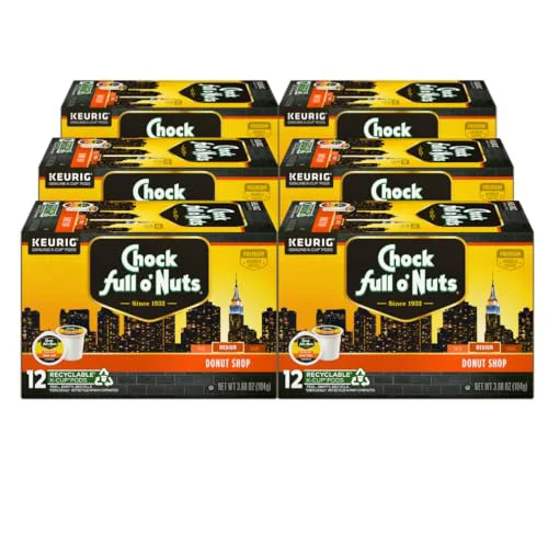 Selected K-Cup Pods - Donut Shop 6 Packs of 12 K-Cup Pods 72 Count High-Quality