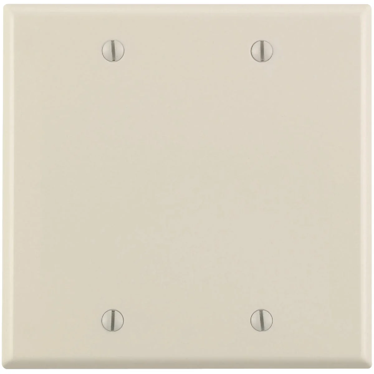 Next-Generation Leviton 2-Gang Standard Thermoset Blank Wall Plate Light Almond Relaxed