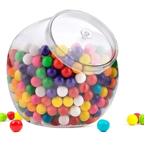 High-End Clear Slanted Plastic Storage Jar with Lid Original