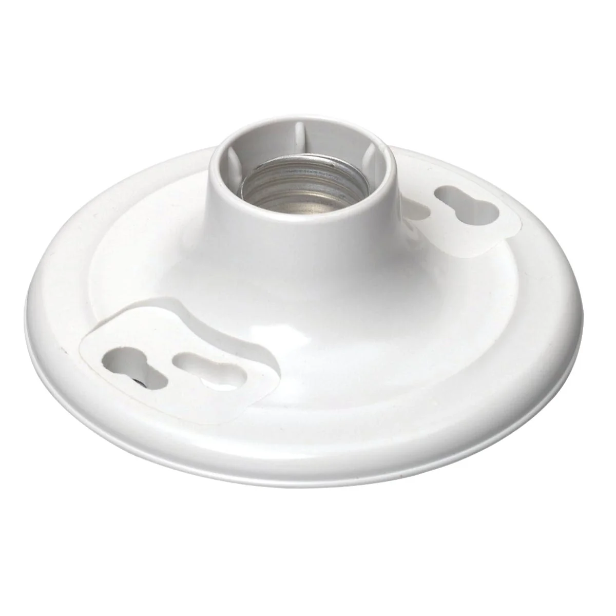 Relaxed Leviton White Plastic Incandescent Lampholder with 2 Terminal Screws Easy-to-Use