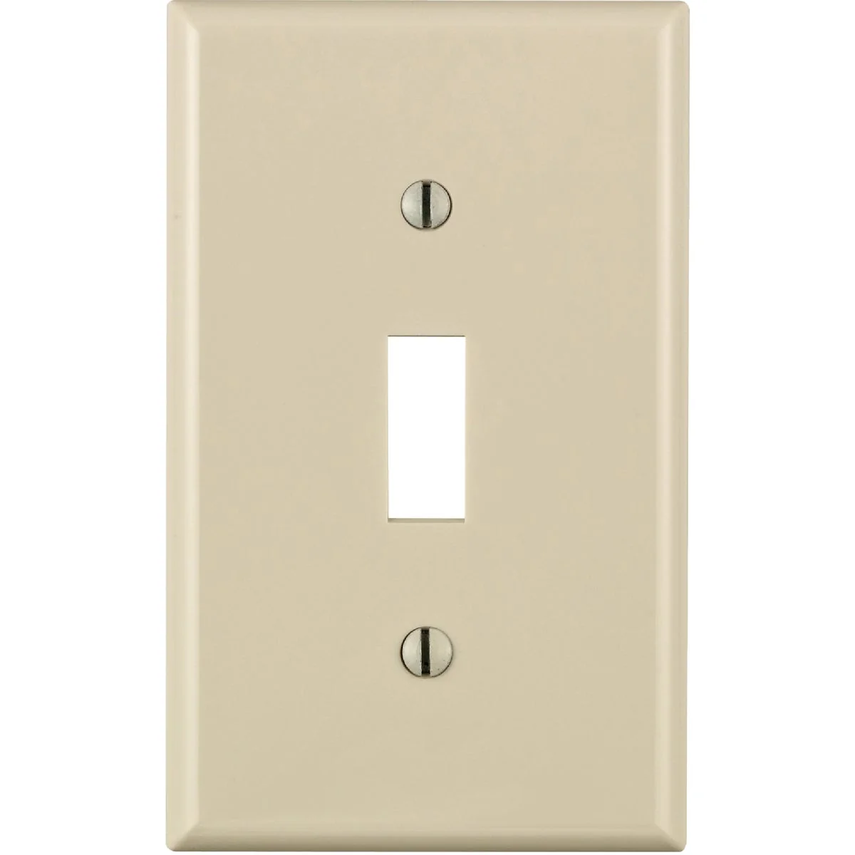 Fashionable Leviton 1-Gang Thermoplastic Nylon Toggle Switch Wall Plate Light Almond High-End
