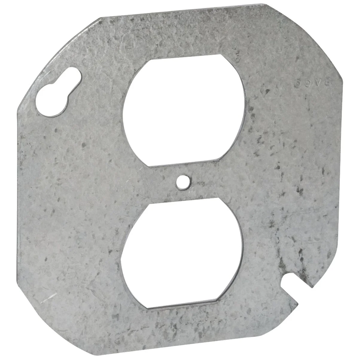 Fashionable Raco 4 In. Duplex Receptacle Gray Round Box Cover Superior