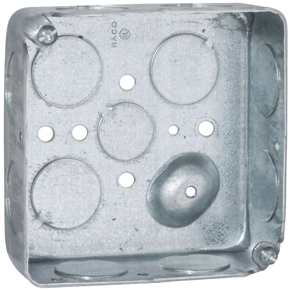 Advanced Raco Screw-On 4 In. x 4 In. Drawn Steel Square Box Superior