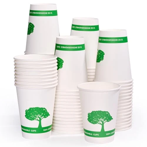 Crafted 270 Pack Compostable Paper Cups 270 Count Healthy
